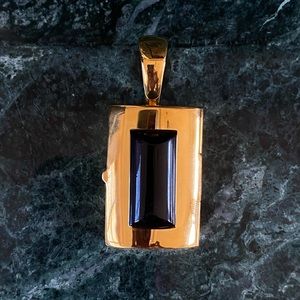 BuDhaGirl Sleek Gold Black Pendant Charm